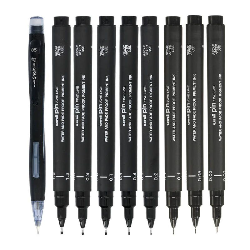 set 8 rotuladores calibrados iniciación al puntillismo