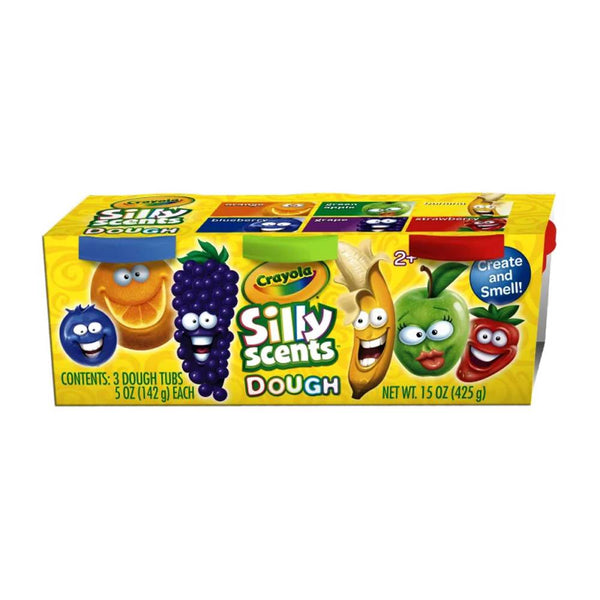 pack de 3 plastilinas aromatizadas silly scents dough crayola