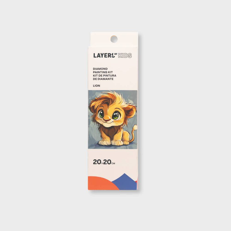 kit diamond painting león para niños