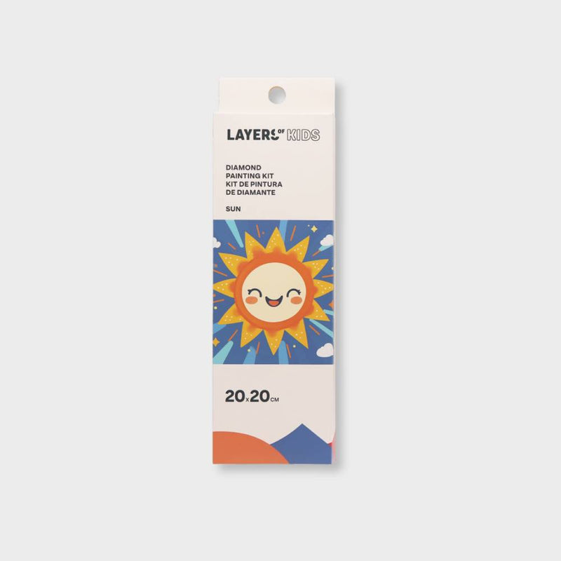 set pintar con diamantes sol sonriente para niños