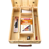 set completo para pintar con óleo + caballete de madera sobremesa art creation