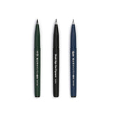 Conjunto de 3 marcadores de ponta de pincel preto Pentel