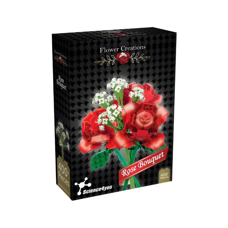kit bloques de construcción ramo de rosas flower creations science for you
