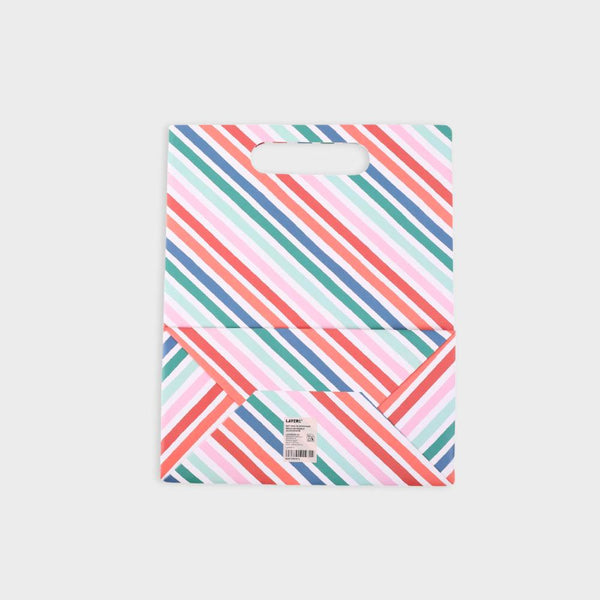 bolsa de regalo 25x33 cm layers of grande a rayas