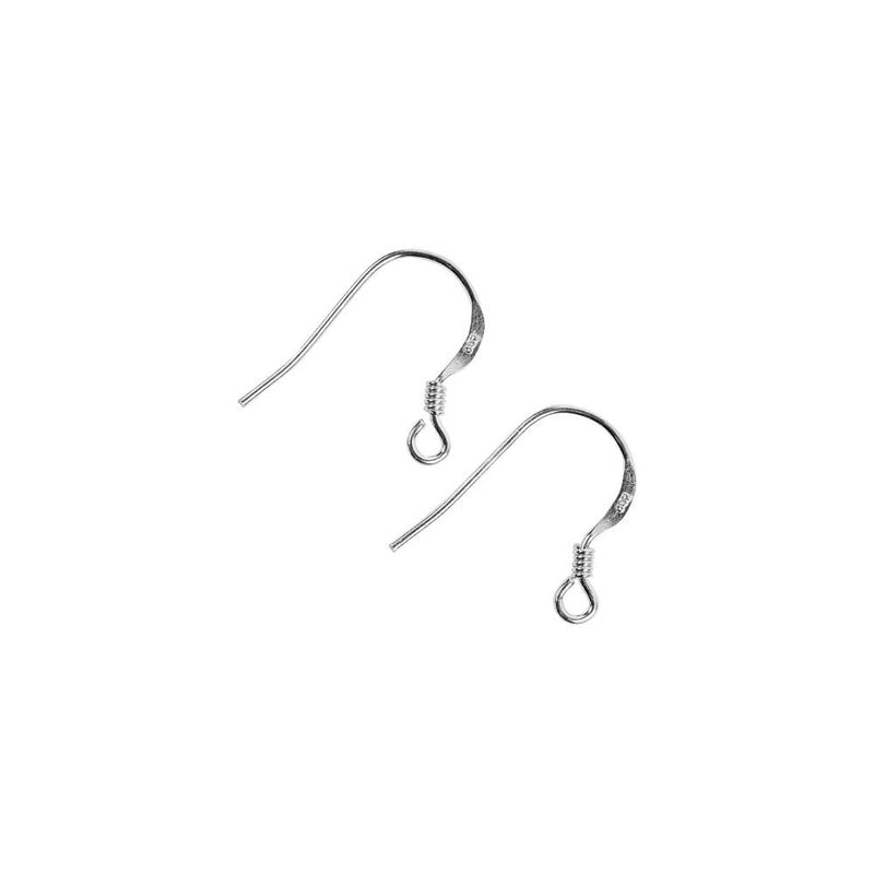 set 10 ganchos plateados para bisutería y pendientes 14 mm