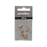 mosquetones para bisutería y joyas 5 unidades color dorado