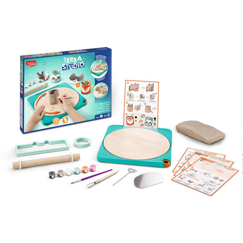 kit creativo iniciación a la cerámica rueda maped creativ terra studio