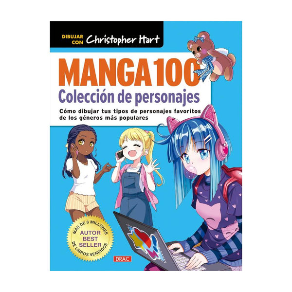 libro manga 100 colección de personajes para dibujar anime y manga el drac