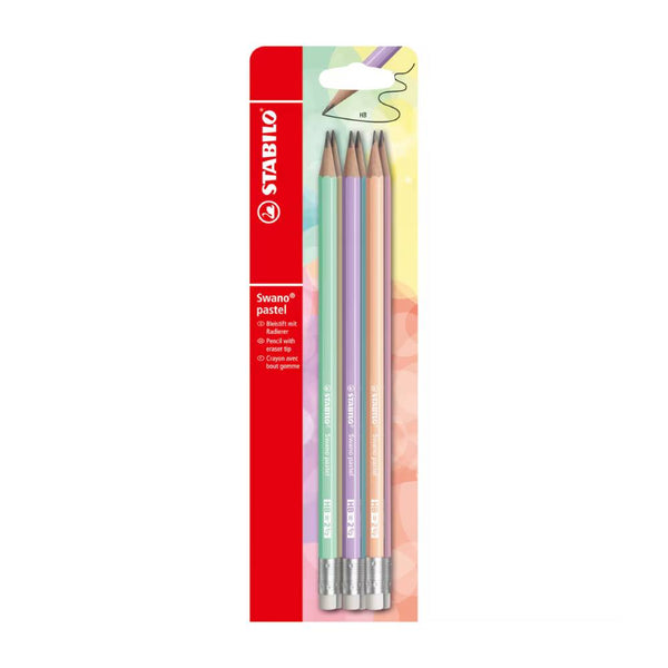 pack 6 lápices HB stabilo swano pastel