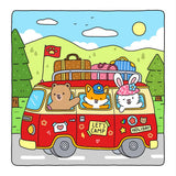 libro para colorear cute fuzzy friends coloring book