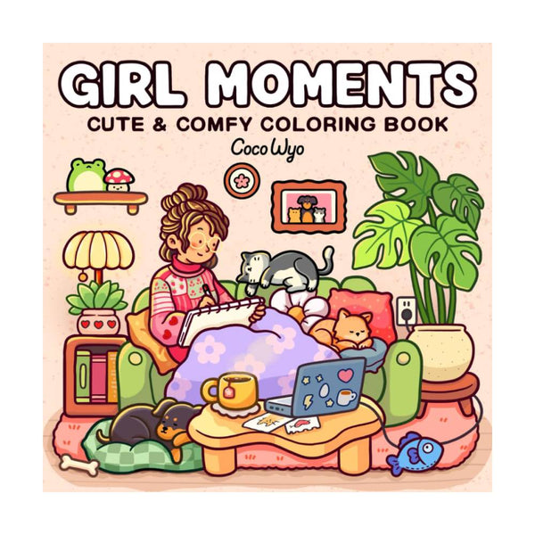 libro para colorear girl moments coloring book 