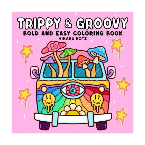 libro para colorear adultos trippy & groovy