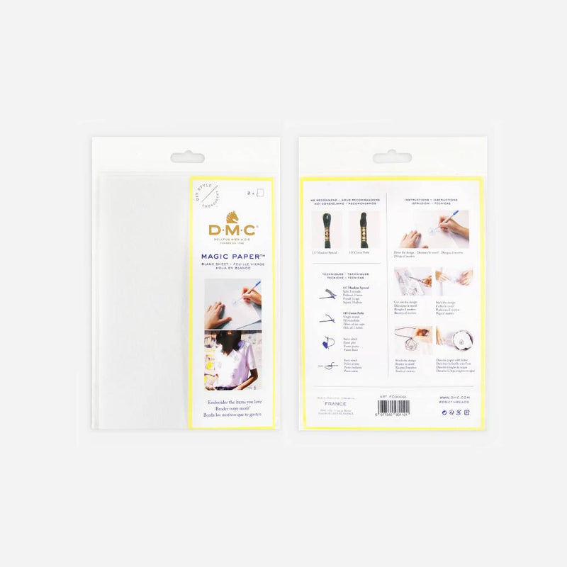 papel magico soluble en agua para bordados dmc