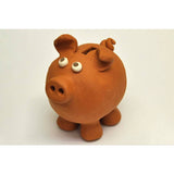 hucha cerdito hecha con arcilla natural SIO-2