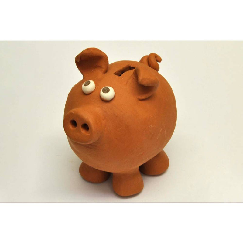 hucha cerdito hecha con arcilla natural SIO-2
