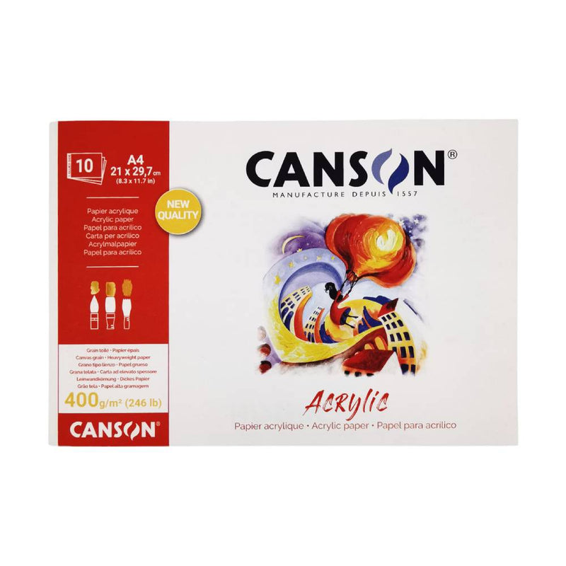 bloc acrilico entelado A4 canson