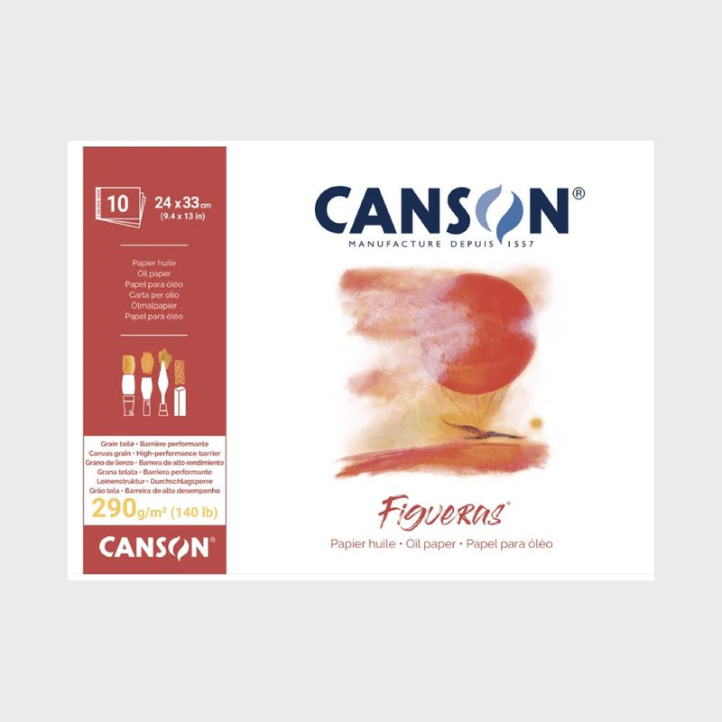 bloc para pintar con óleo canson figueras grano de lienzo entelado A4+