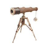 MAQUETA TELESCOPIO MONOCULAR ROBOTIME MADERA