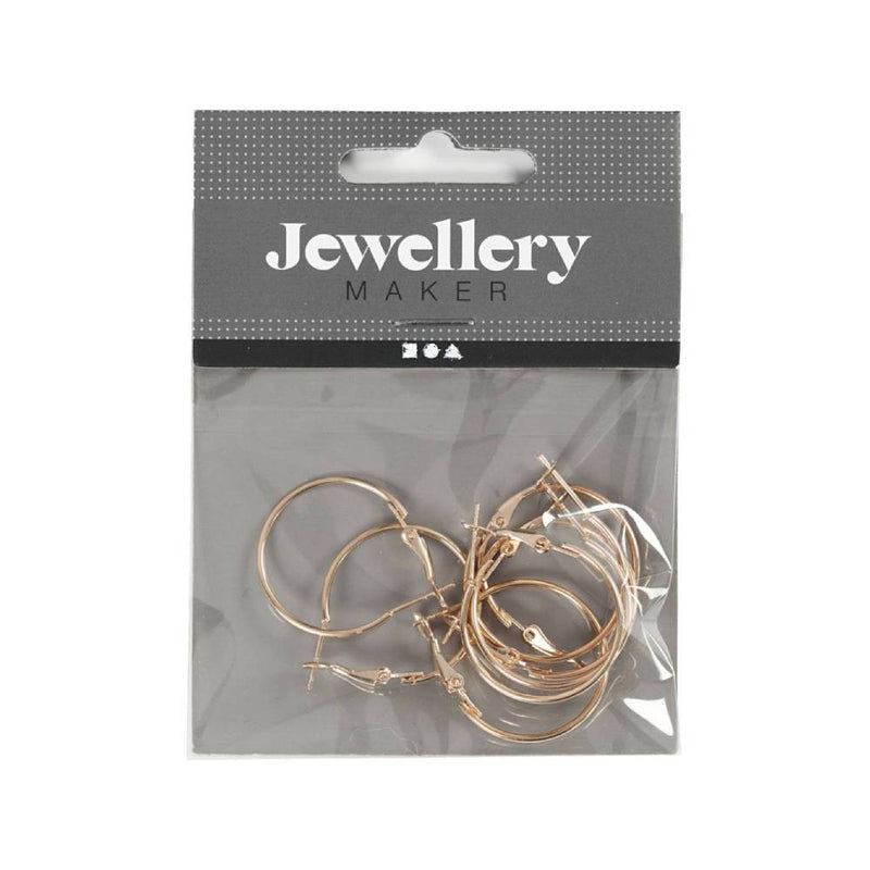 set 8 aros dorados para personalizar pendientes creativ