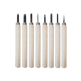 set 8 gubias para grabado en madera y linoleo