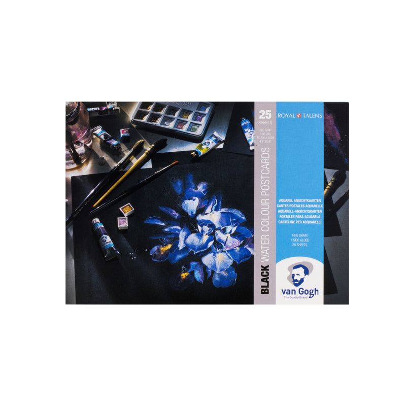 Bloc Acuarela Papel Negro 10,5x15 Van Gogh