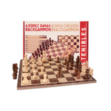 Tablero Ajedrez/Damas/Backgammon Juego de Mesa Sostenible