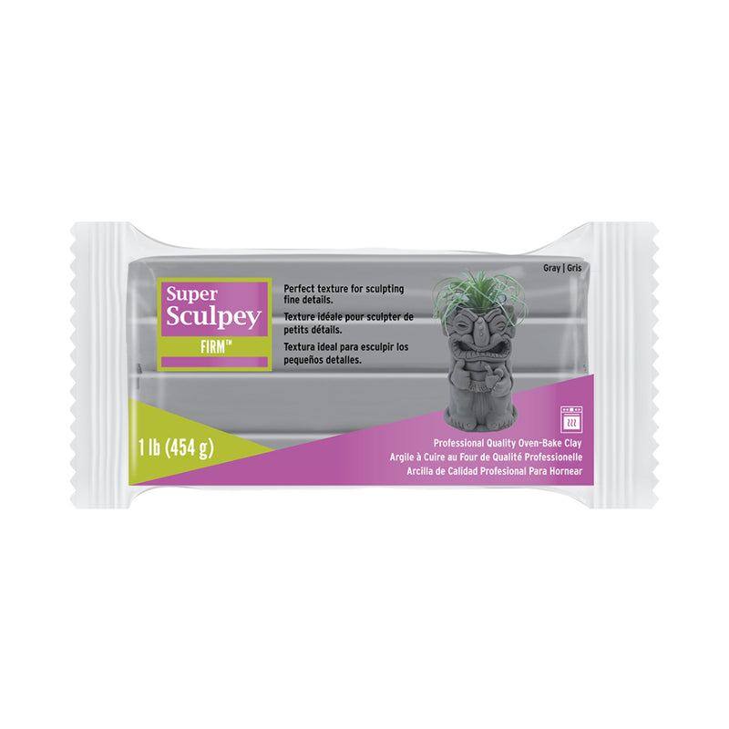 Pasta Modelar Super Sculpey Frime Gris 454gr