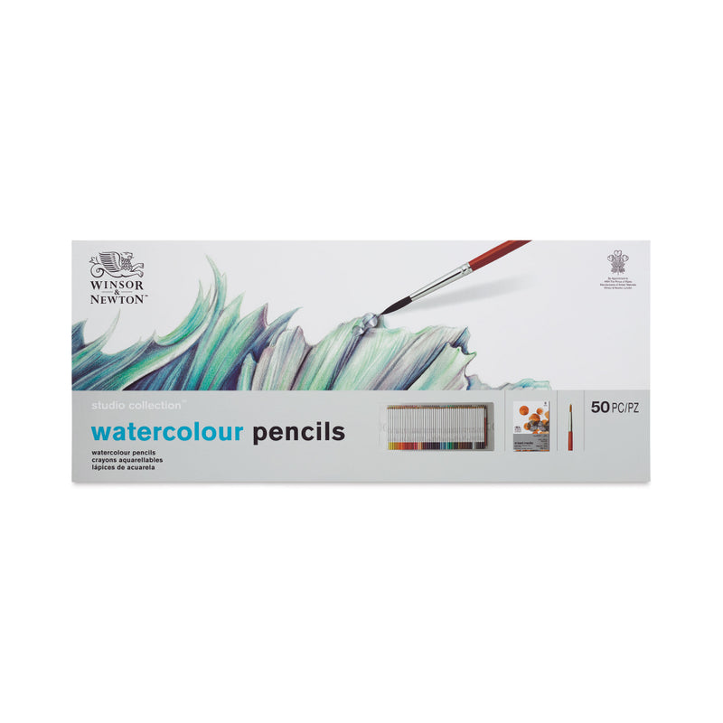 Set 48 Lápices Acuarelables Studio + Bloc + Pincel Winsor & Newton