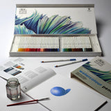 Conjunto de 48 lápis de aguarela + bloco e pincel Studio Collection Winsor &amp; Newton