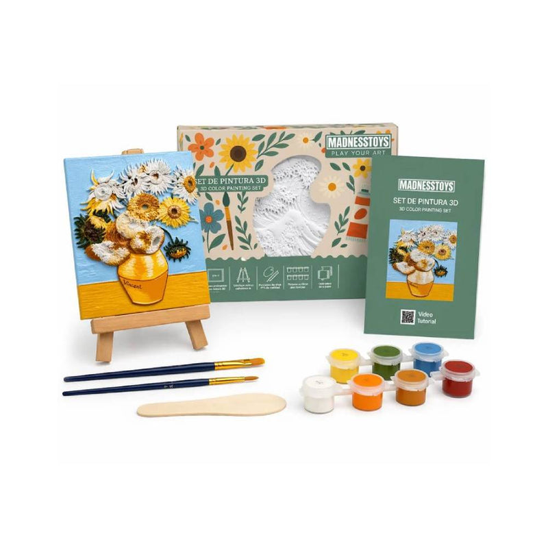 Kit Pintar Resina 3D Girasoles Van Gogh Madnesstoys