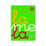 Cuaderno A4 Flúor 4x4 mm 80 Hojas Lamela
