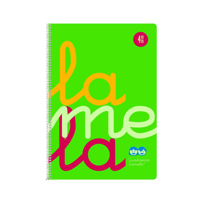 Cuaderno A4 Flúor 4x4 mm 80 Hojas Lamela