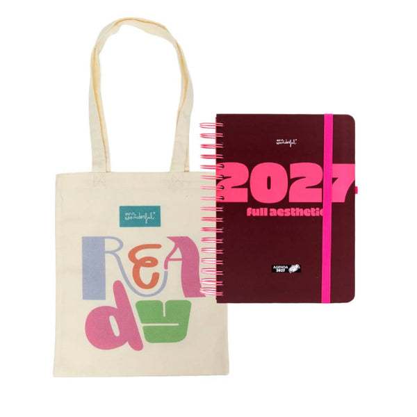 Agenda Semanal 2027 Pequeña Aesthetic + Regalo Mr. Wonderful