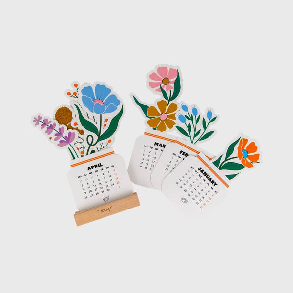 Calendario de Mesa 2027 Flores Mr Wonderful