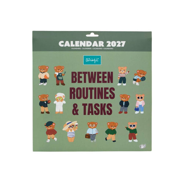 Calendario de Pared 2027 Between Routines & Tasks Mr Wonderful