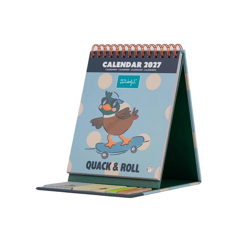 Calendario de Mesa Pequeño Quack & Roll 2027 Mr Wonderful