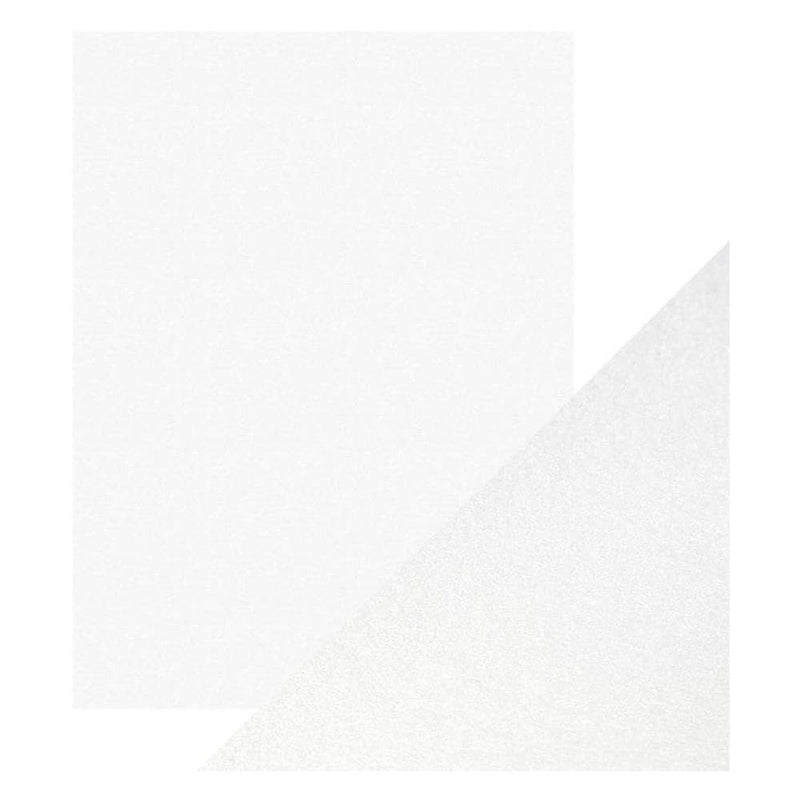 kit 5 cartulinas blancas con acabado en purpurina A4