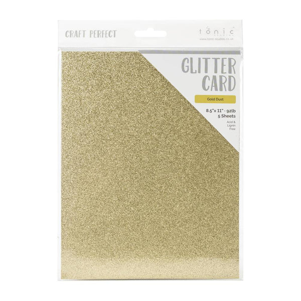 set 5 cartulinas doradas de purpurina tamaño A4