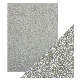 CARTULINAS CON PURPURINA COLOR PLATEADO a4