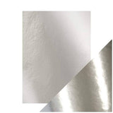 set 5 cartulinas metálicas plateadas A4