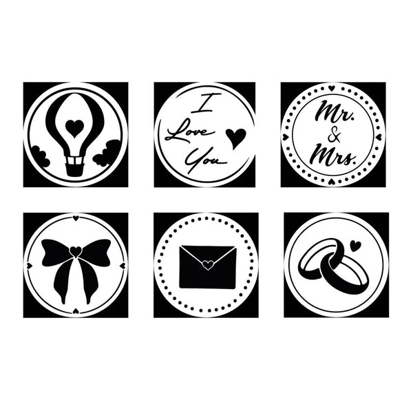Set 6 Sellos Lacre Boda Stamperia