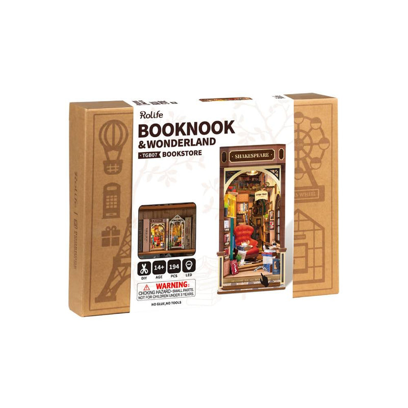 maqueta sujetalibros robotime book nook libreria