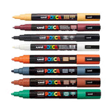 set exclusivo posca 8 colores pc 5m y pc3m