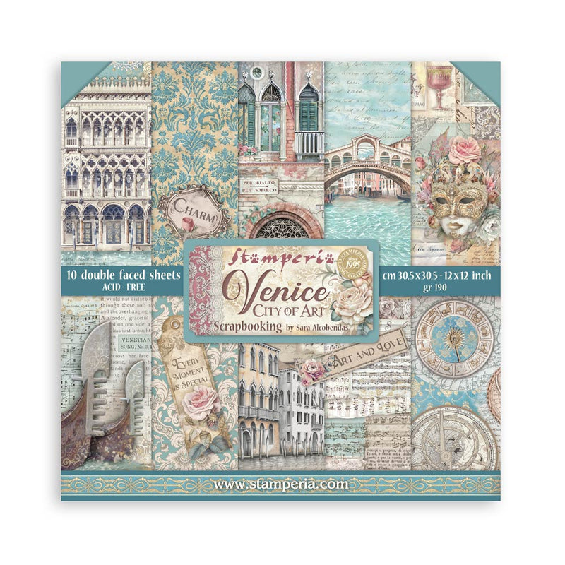 Bloc Scrapbooking 10 Hojas Venice City of Art Stamperia