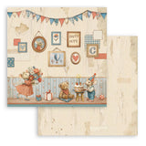 Bloc Scrapbooking 10 Hojas Family Stamperia