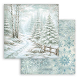 Bloc Scrapbooking 10 Hojas Backrounds White Christmas Stamperia