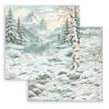 Bloc Scrapbooking 10 Hojas Backrounds White Christmas Stamperia