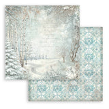 Bloc Scrapbooking 10 Hojas Backrounds White Christmas Stamperia