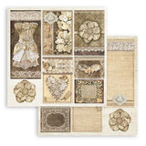 Bloc Scrapbooking 10 Hojas Old Lace 8x8 Stamperia