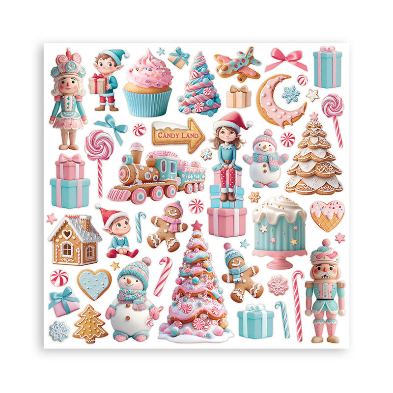 Bloc Scrapbooking 22 Hojas Candy Christmas Stamperia